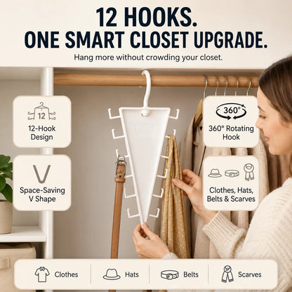 12-Hook Vertical Closet Organizer