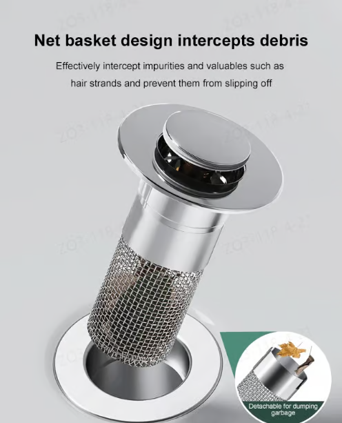 Last Day Promotion 49% OFF Pop Up Sink Drain Strainer----Removes odors and prevents blockages