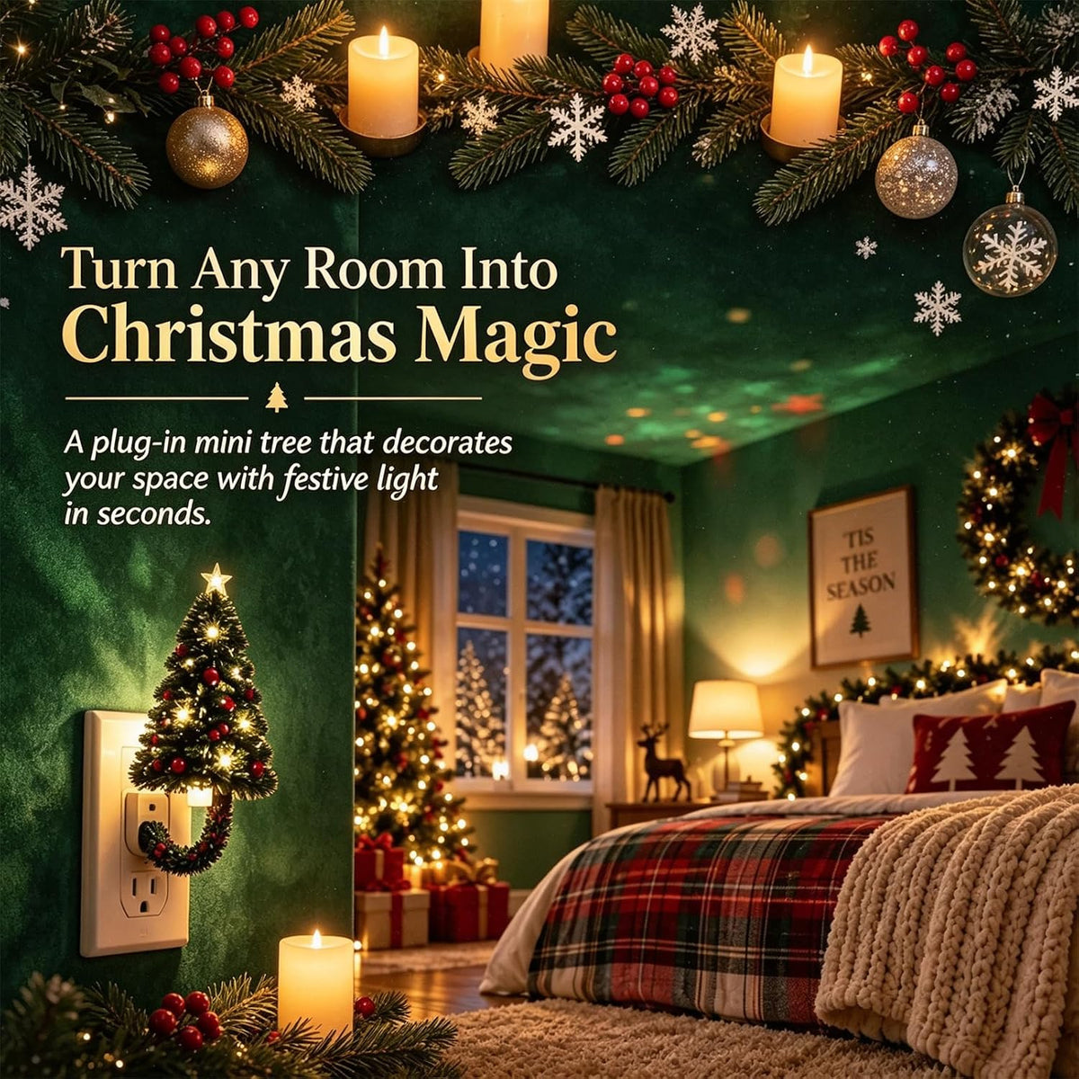 Christmas Tree Ceiling Projector Night Light