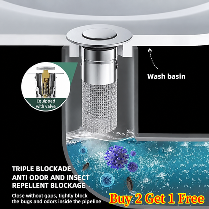 Last Day Promotion 49% OFF Pop Up Sink Drain Strainer----Removes odors and prevents blockages