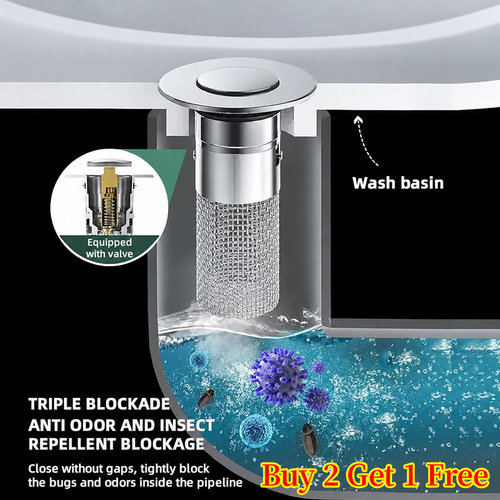 Last Day Promotion 49% OFF Pop Up Sink Drain Strainer----Removes odors and prevents blockages