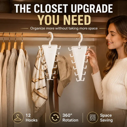 12-Hook Vertical Closet Organizer