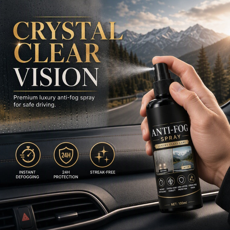 Car Glass Anti‑Fog Spray‑ 24H Long‑Lasting Streak‑Free Defogger Spray