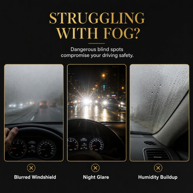 Car Glass Anti‑Fog Spray‑ 24H Long‑Lasting Streak‑Free Defogger Spray