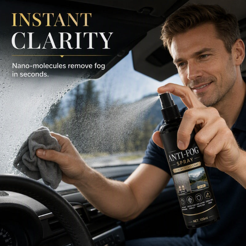 Car Glass Anti‑Fog Spray‑ 24H Long‑Lasting Streak‑Free Defogger Spray