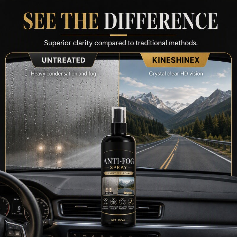 Car Glass Anti‑Fog Spray‑ 24H Long‑Lasting Streak‑Free Defogger Spray